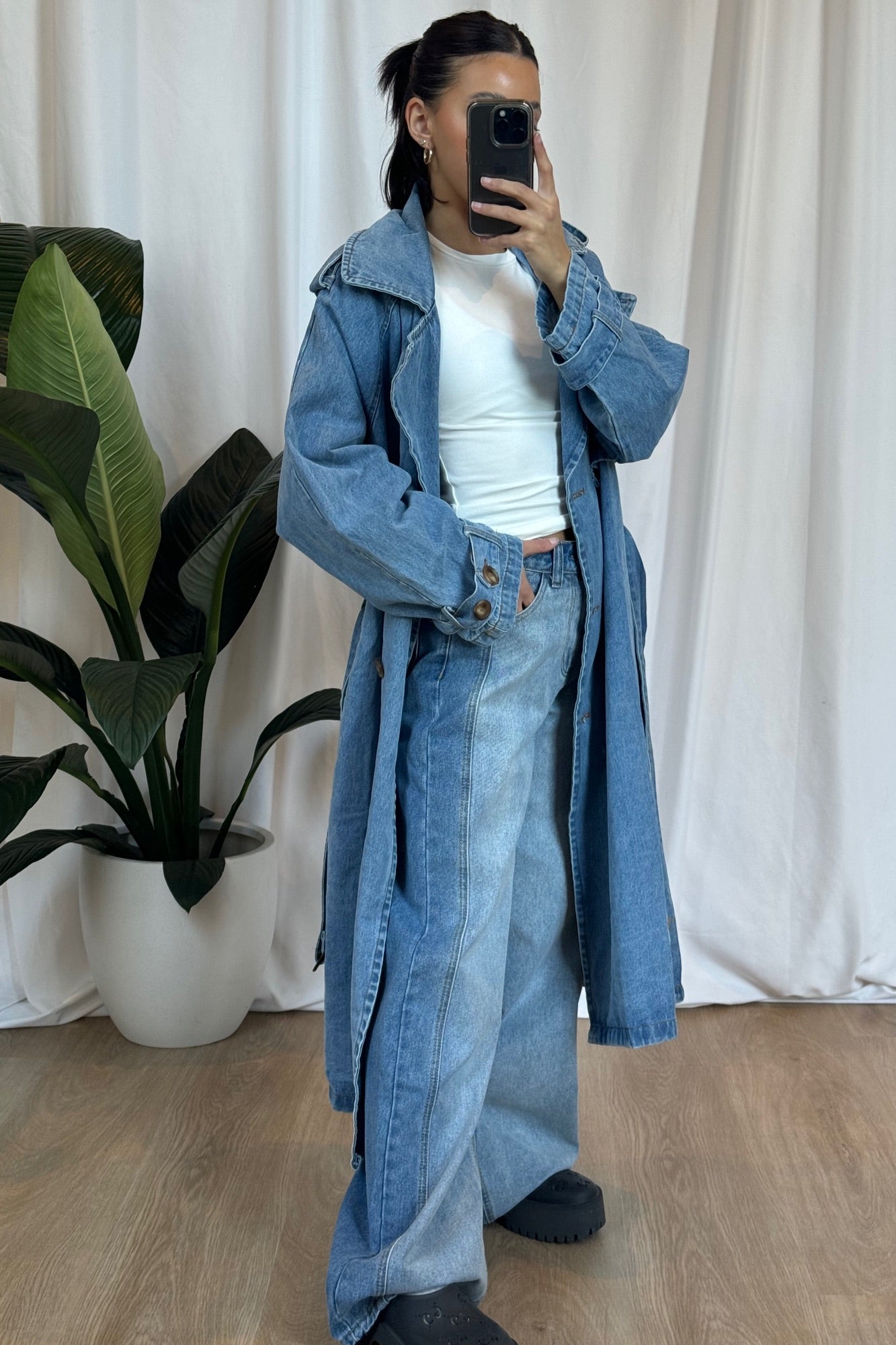 Ashley™ || Denim Trench