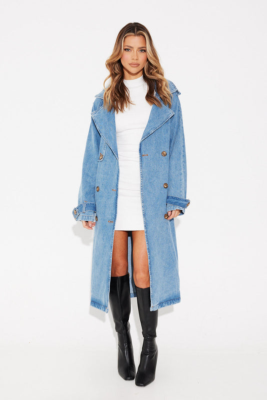 Ashley™ || Denim Trench