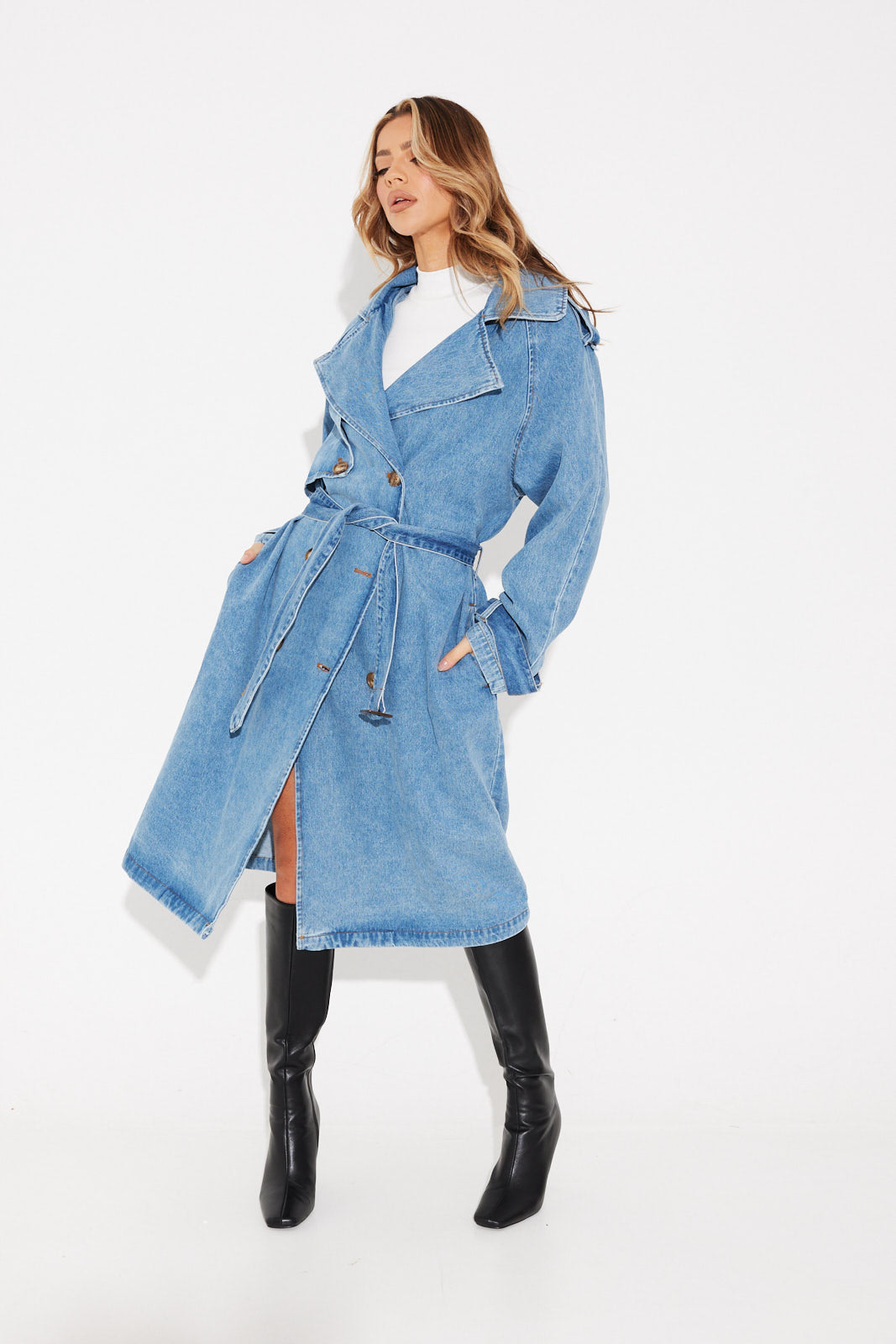 Ashley™ || Denim Trench
