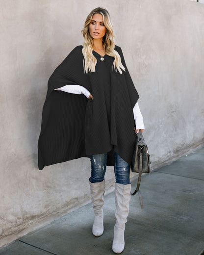 Women's Knitted Cloak Sweater
