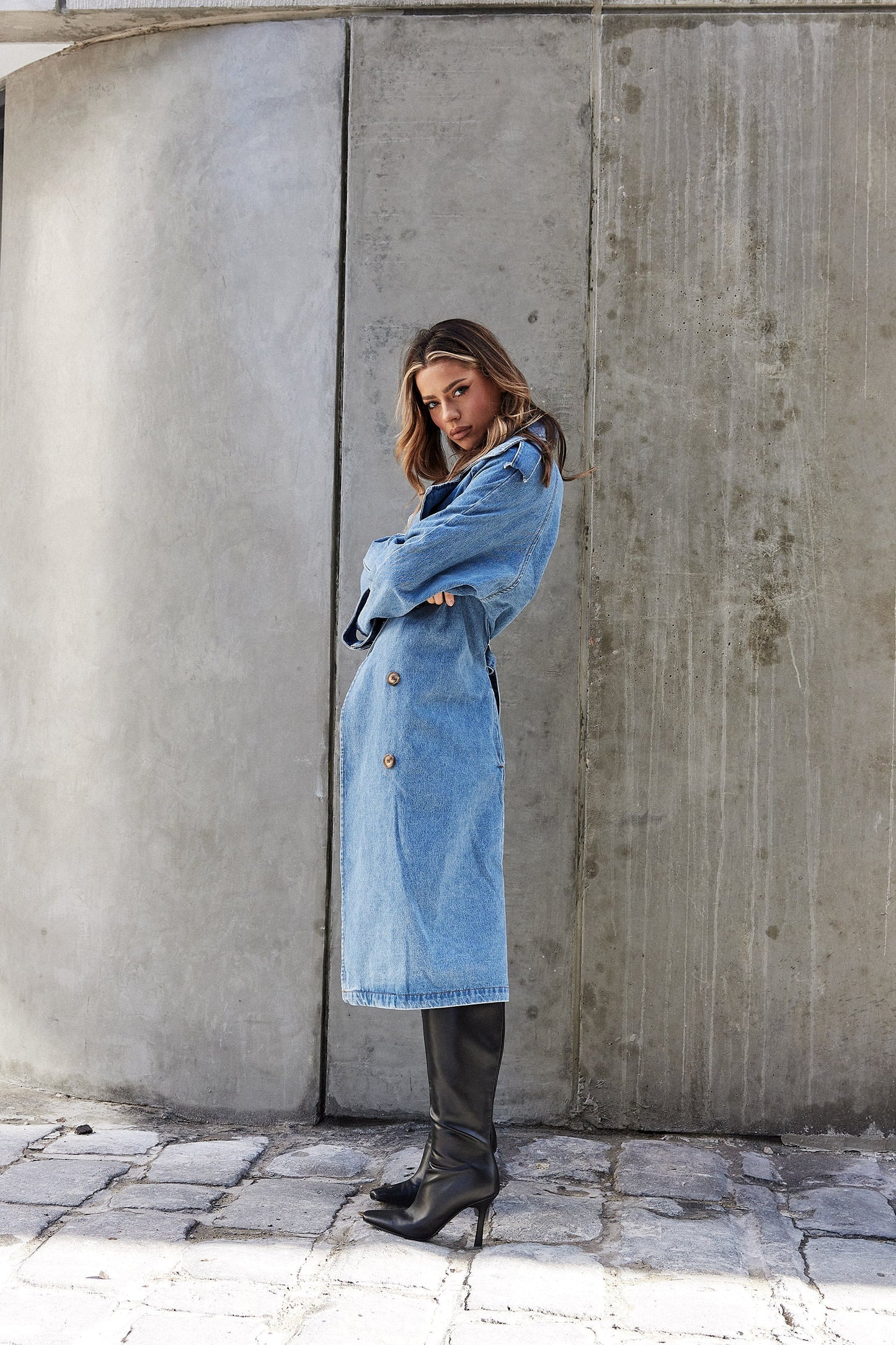 Ashley™ || Denim Trench